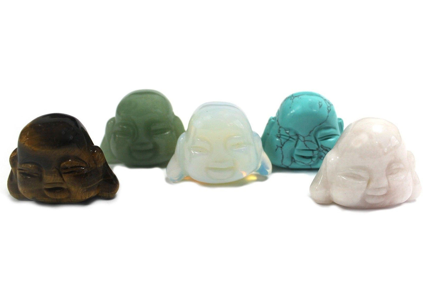 Gemstone Buddha Head - Rose Quartz